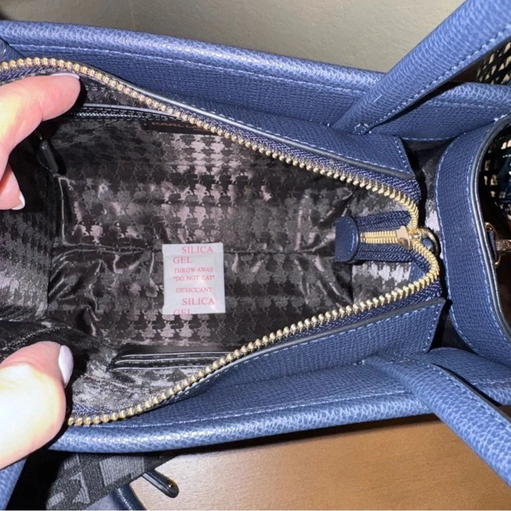 Karl Lagerfeld Navy Checkered Women's Bag NWT